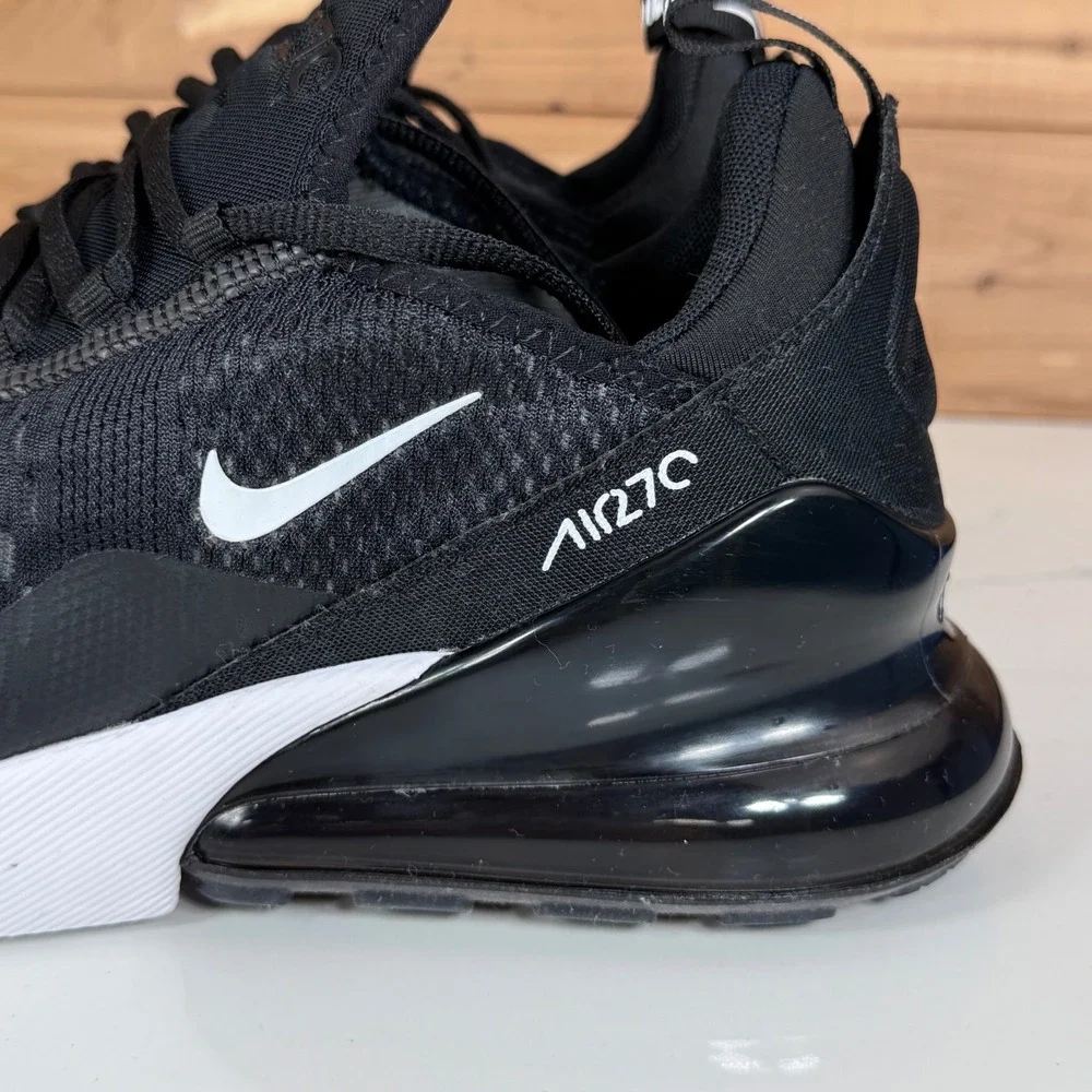 Nike Air Max 270 Black Anthracite White Mens Running Shoes AH8050-002 Size 10